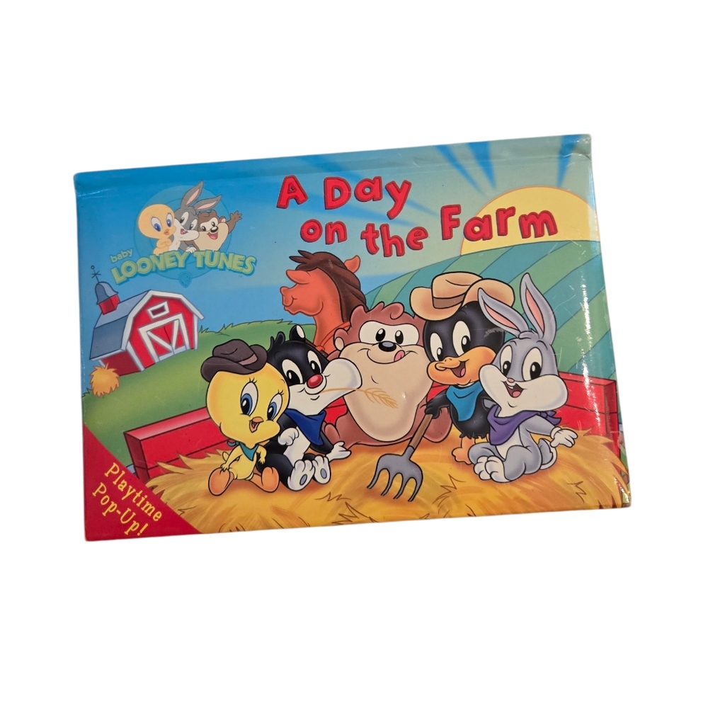 Vintage Y2k Looney Tunes A Day on the Farm Pop-up Book